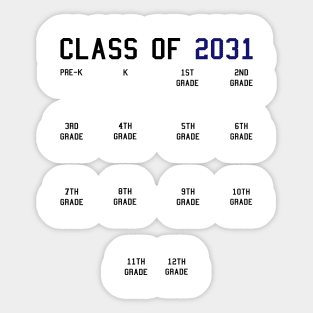 Class of 2031 Grow With Me Sticker